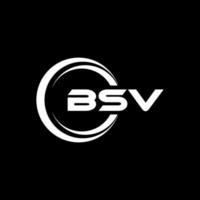 bsv brief logo ontwerp in illustratie. vector logo, schoonschrift ontwerpen voor logo, poster, uitnodiging, enz.