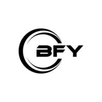 bfy brief logo ontwerp in illustratie. vector logo, schoonschrift ontwerpen voor logo, poster, uitnodiging, enz.