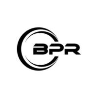 bpr brief logo ontwerp in illustratie. vector logo, schoonschrift ontwerpen voor logo, poster, uitnodiging, enz.