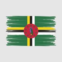 Dominica vlag borstel vector