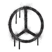 graffiti vrede symbool met zwart verstuiven verf vector