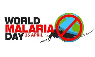 wereld malaria dag. sjabloon voor achtergrond, banier, kaart, poster. vector illustratie.