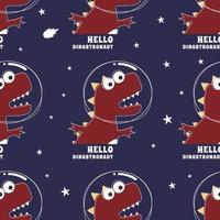 naadloos patroon met ruimte dinosaurus. schattig dinosaurus patroon voor kleding stof, baby kleren, achtergrond, textiel, omhulsel papier en andere decoratie. vector