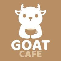 modern mascotte vlak ontwerp gemakkelijk minimalistische schattig geit schapen lam logo icoon ontwerp sjabloon vector met modern illustratie concept stijl voor cafe, koffie winkel, restaurant, insigne, embleem en etiket