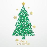 kerstballen achtergrond papier gesneden stijl. vector illustraties.