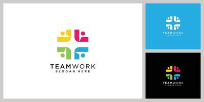 teamwerk mensen gemeenschap logo ontwerp vector