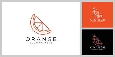 oranje fruit logo ontwerp vector