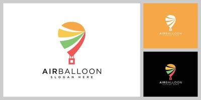 lucht ballon logo vector ontwerp sjabloon