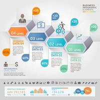 zakelijke infographics ontwerpsjabloon. vector illustratie. kan worden gebruikt voor werkstroomlay-out, diagram, nummeropties, opstartopties, webdesign.