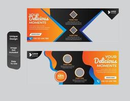 gezonde voeding restaurant banner sjabloon set vector