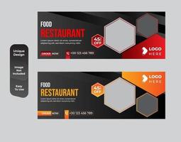 voedsel sociale media promotie en webbanner ontwerpsjabloon set vector