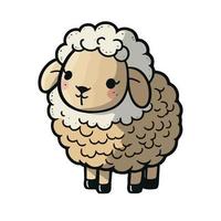 schattig schapen tekenfilm stijl vector