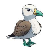 schattig albatros tekenfilm stijl vector