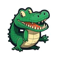 schattig alligator tekenfilm stijl vector