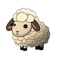 schattig schapen tekenfilm stijl vector