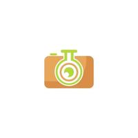 camera logo ontwerp met kleur patroon vector