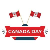 gelukkig Canada dag 1e van juli kaart vector
