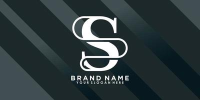 merk naam logo ontwerp met brief s creatief concept vector