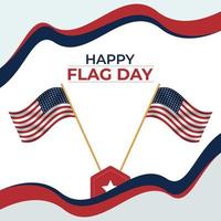 gelukkig 4e van juli Verenigde Staten van Amerika onafhankelijkheid dag groet kaart met golvend Amerikaans nationaal vlag en hand- belettering tekst ontwerp. vector illustratie