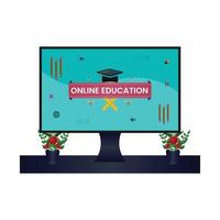 onderwijs en kennis online concept vector
