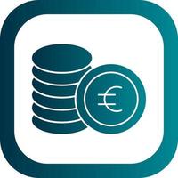 euro munt vector icoon ontwerp