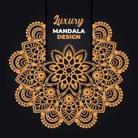 luxe sier- mandala ontwerp achtergrond in goud kleur. Ramadan stijl decoratief mandala. Arabisch Islamitisch mandala voor afdrukken, poster, omslag, folder, spandoek. Indisch, Koninklijk, Turks, yoga vector