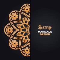 luxe sier- mandala ontwerp achtergrond in goud kleur. Ramadan stijl decoratief mandala. Arabisch Islamitisch mandala voor afdrukken, poster, omslag, folder, spandoek. Indisch, Koninklijk, Turks, yoga vector