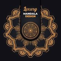 luxe sier- mandala ontwerp achtergrond in goud kleur. Ramadan stijl decoratief mandala. Arabisch Islamitisch mandala voor afdrukken, poster, omslag, folder, spandoek. Indisch, Koninklijk, Turks, yoga vector