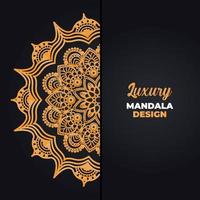 luxe sier- mandala ontwerp achtergrond in goud kleur. Ramadan stijl decoratief mandala. Arabisch Islamitisch mandala voor afdrukken, poster, omslag, folder, spandoek. Indisch, Koninklijk, Turks, yoga vector