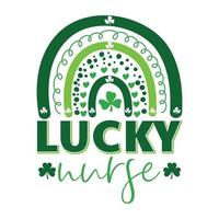 Lucky verpleegster Svg, verpleegster shirt, st pasteitjes dag, grappig Svg, heilige patrick, patricks dag, heilige Patrick dag,st Patrick Svg, st Patrick dag SVG vector