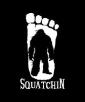 sasquatch grote voet vector t-shirt ontwerp