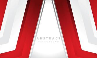 zeshoekige abstracte witte achtergrond met rode kadervorm. eps 10 vector
