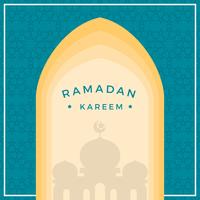 Platte ramadan vectorillustratie vector