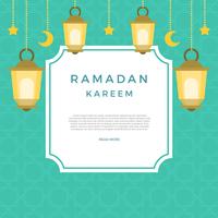 Platte ramadan vectorillustratie vector