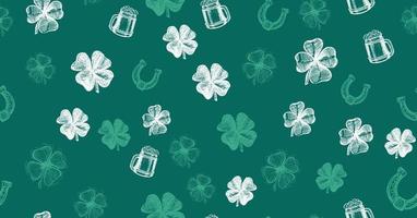 st. Patrick dag set. hand- getrokken illustraties vector