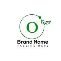 eco logo Aan brief O sjabloon. eco Aan O brief, eerste ecologisch, blad, natuur, groen teken concept vector