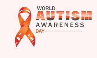wereld autisme bewustzijn dag april 2. sjabloon voor achtergrond, banier, kaart, poster vector