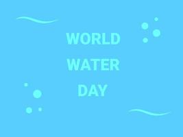 wereld water dag vector illustratie plat ontwerp