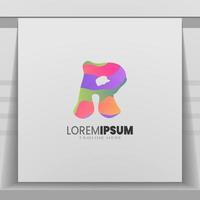 brief r logo icoon ontwerp sjabloon elementen. vector