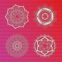 witte mandala set vector