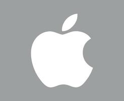 appel merk logo telefoon symbool wit ontwerp mobiel vector illustratie met grijs achtergrond