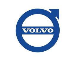 volvo logo merk auto symbool met naam blauw ontwerp Zweeds auto- vector illustratie