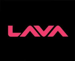 lava logo merk telefoon symbool roze ontwerp Indië mobiel vector illustratie met zwart achtergrond