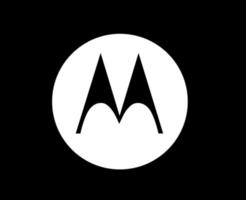 Motorola merk logo telefoon symbool wit ontwerp Verenigde Staten van Amerika mobiel vector illustratie met zwart achtergrond