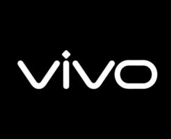 vivo merk logo telefoon symbool naam wit ontwerp Chinese mobiel vector illustratie met zwart achtergrond