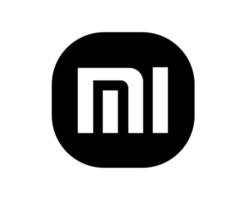 xiaomi logo merk telefoon symbool zwart ontwerp Chinese mobiel vector illustratie