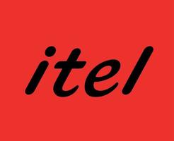 itel merk logo telefoon symbool naam zwart ontwerp China mobiel vector illustratie met rood achtergrond