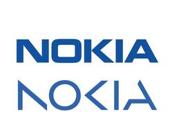 nokia merk logo telefoon symbool blauw naam ontwerp Finland mobiel vector illustratie