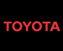 toyota merk logo auto symbool naam rood ontwerp Japan auto- vector illustratie met zwart achtergrond