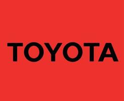 toyota merk logo auto symbool naam zwart ontwerp Japan auto- vector illustratie met rood achtergrond